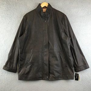 New Remy leather Men's Soft Jacket brown size XL